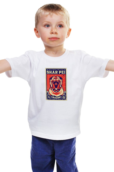 Заказать детскую футболку в Москве. Детская футболка классическая унисекс Собака: SHAR PEI от Виктор Гришин - готовые дизайны и нанесение принтов.