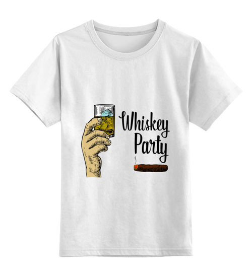 Заказать детскую футболку в Москве. Детская футболка классическая унисекс Whiskey Party от denis01001 - готовые дизайны и нанесение принтов.