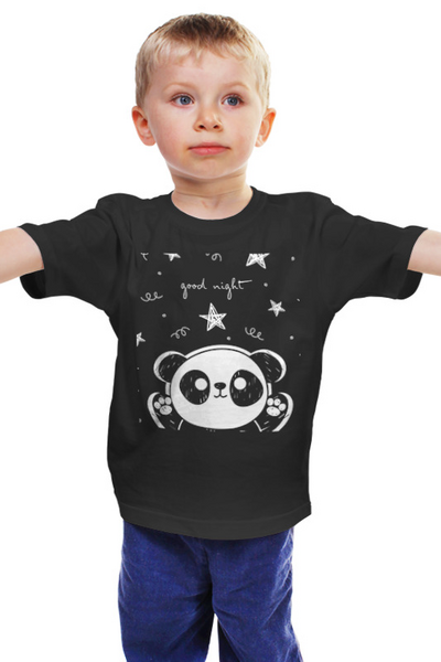 Заказать детскую футболку в Москве. Детская футболка классическая унисекс Панда от queen  - готовые дизайны и нанесение принтов.