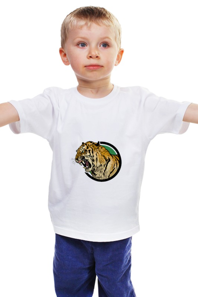 Заказать детскую футболку в Москве. Детская футболка классическая унисекс Tiger от YellowCloverShop - готовые дизайны и нанесение принтов.