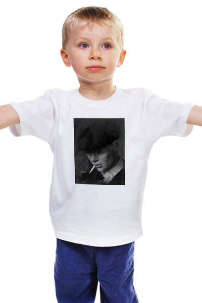Заказать детскую футболку в Москве. Детская футболка классическая унисекс Tommy Shelby - Острые козырьки от Дана Столыпина - готовые дизайны и нанесение принтов.