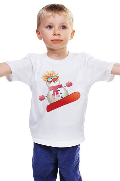Заказать детскую футболку в Москве. Детская футболка классическая унисекс Снеговик от Nalivaev - готовые дизайны и нанесение принтов.