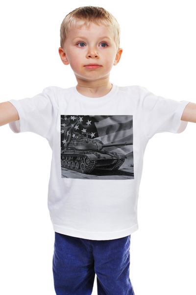 Заказать детскую футболку в Москве. Детская футболка классическая унисекс Танк США от Елена  - готовые дизайны и нанесение принтов.