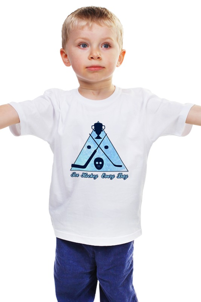 Заказать детскую футболку в Москве. Детская футболка классическая унисекс Ice Hockey               от dyzel1 - готовые дизайны и нанесение принтов.