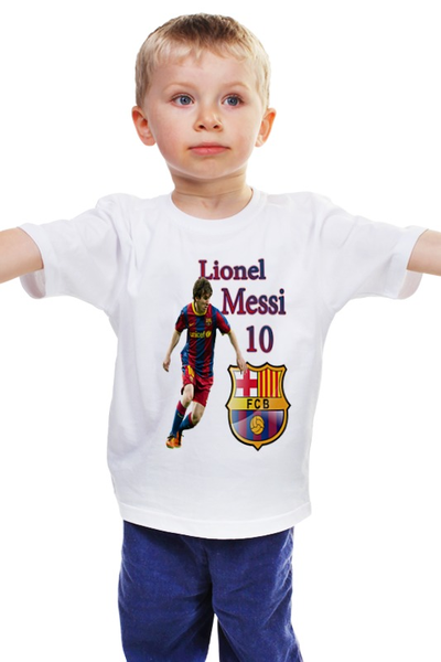 Заказать детскую футболку в Москве. Детская футболка классическая унисекс Cesare-FC Batcelona 80 от cesare - готовые дизайны и нанесение принтов.
