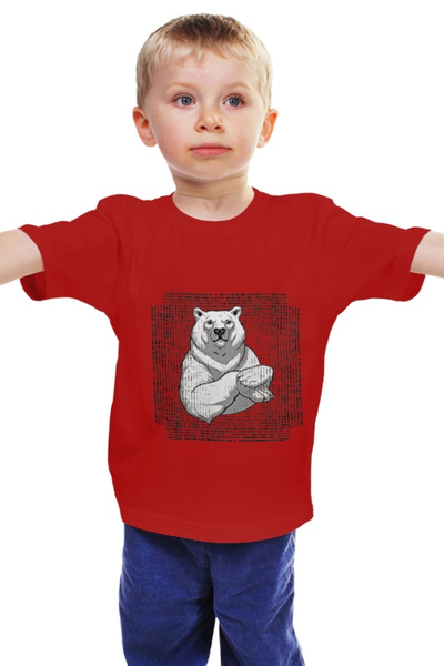 Заказать детскую футболку в Москве. Детская футболка классическая унисекс polar bear от stepan gilev - готовые дизайны и нанесение принтов.