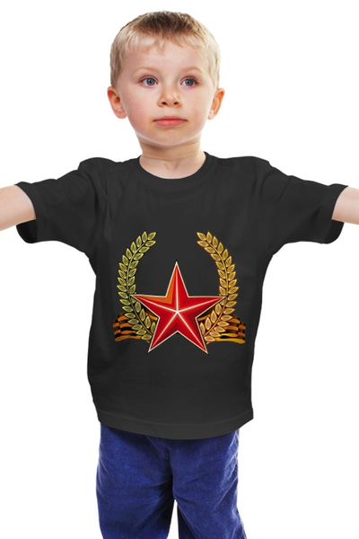 Заказать детскую футболку в Москве. Детская футболка классическая унисекс 23 февраля от Ирина - готовые дизайны и нанесение принтов.