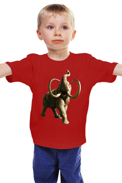 Заказать детскую футболку в Москве. Детская футболка классическая унисекс Мамонт от BAD OWL - готовые дизайны и нанесение принтов.