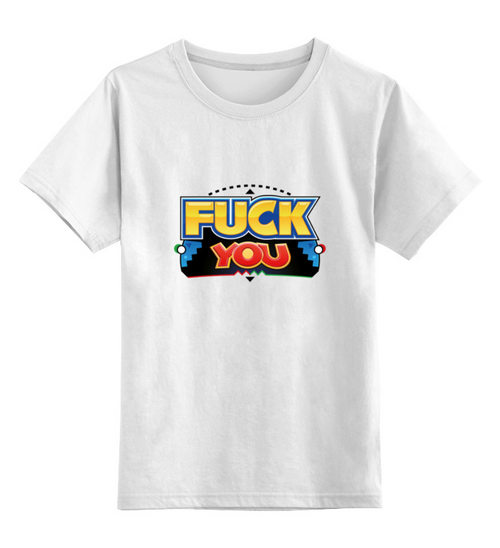 Заказать детскую футболку в Москве. Детская футболка классическая унисекс Fuck You от THE_NISE  - готовые дизайны и нанесение принтов.