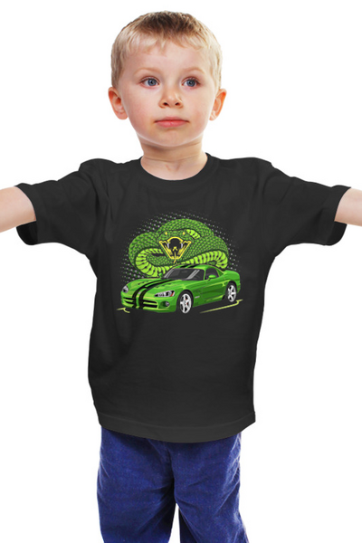 Заказать детскую футболку в Москве. Детская футболка классическая унисекс ✪ Dodge Viper ✪ от balden - готовые дизайны и нанесение принтов.