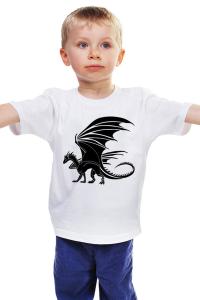 Заказать детскую футболку в Москве. Детская футболка классическая унисекс Дракон от Андрей Бочкарев - готовые дизайны и нанесение принтов.