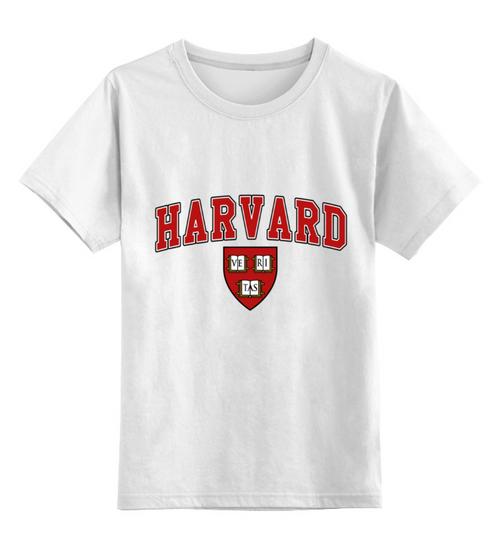 Заказать детскую футболку в Москве. Детская футболка классическая унисекс Harvard от dopet - готовые дизайны и нанесение принтов.