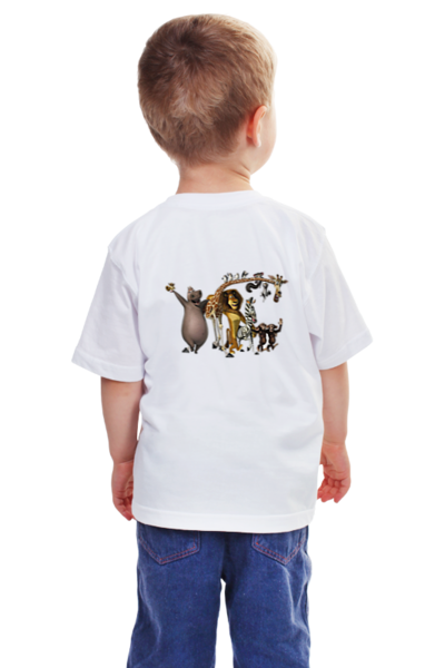 Заказать детскую футболку в Москве. Детская футболка классическая унисекс "Мадагаскар" от kiddy - готовые дизайны и нанесение принтов.
