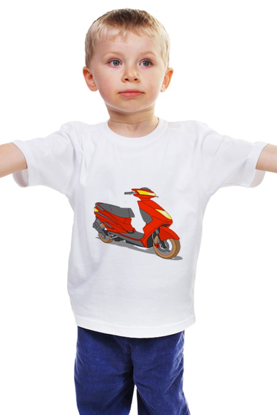 Заказать детскую футболку в Москве. Детская футболка классическая унисекс МОПЕД от Vinli.shop  - готовые дизайны и нанесение принтов.