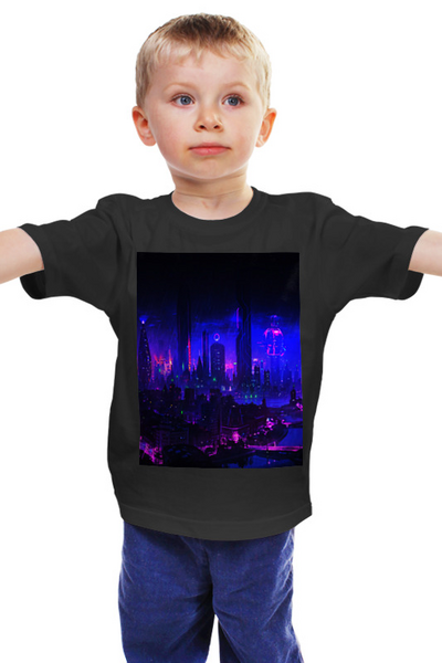 Заказать детскую футболку в Москве. Детская футболка классическая унисекс Город от THE_NISE  - готовые дизайны и нанесение принтов.