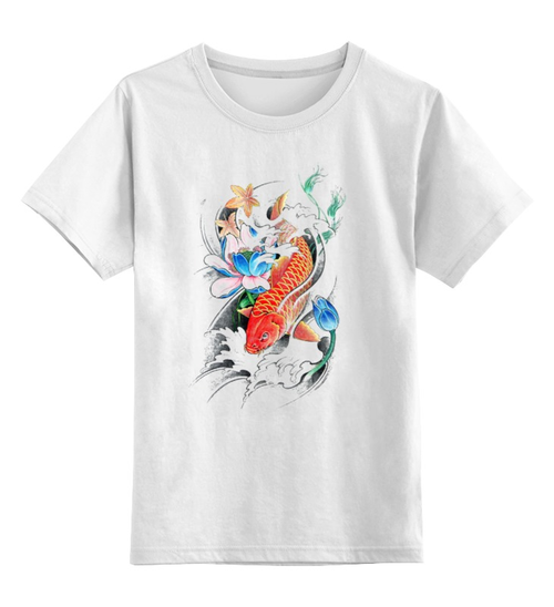 Заказать детскую футболку в Москве. Детская футболка классическая унисекс Китайский карп от Виктор Гришин - готовые дизайны и нанесение принтов.