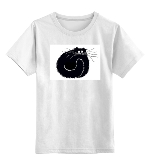 Заказать детскую футболку в Москве. Детская футболка классическая унисекс Чёрный котяра от kuka-nina - готовые дизайны и нанесение принтов.