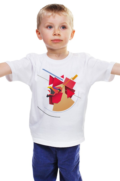 Заказать детскую футболку в Москве. Детская футболка классическая унисекс Suprematic Cock от zeroone - готовые дизайны и нанесение принтов.