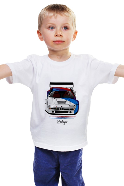 Заказать детскую футболку в Москве. Детская футболка классическая унисекс BMW M1 от Oleg Markaryan - готовые дизайны и нанесение принтов.