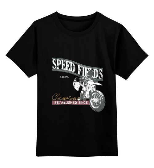 Заказать детскую футболку в Москве. Детская футболка классическая унисекс Мото...Speed Fields... от svetlanakan - готовые дизайны и нанесение принтов.