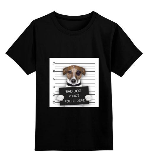 Заказать детскую футболку в Москве. Детская футболка классическая унисекс Bad Dog (Плохой пес) от Easy-store - готовые дизайны и нанесение принтов.