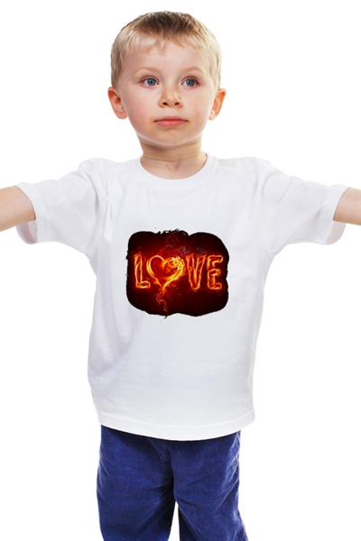 Заказать детскую футболку в Москве. Детская футболка классическая унисекс Любовь от Тима Старк - готовые дизайны и нанесение принтов.