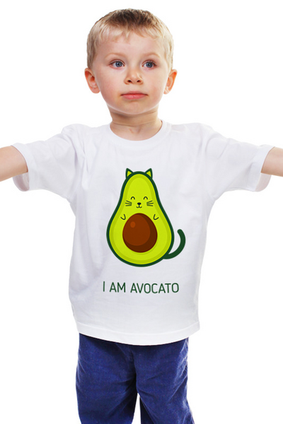 Заказать детскую футболку в Москве. Детская футболка классическая унисекс ☘ I am AVOCATO ☘ от balden - готовые дизайны и нанесение принтов.