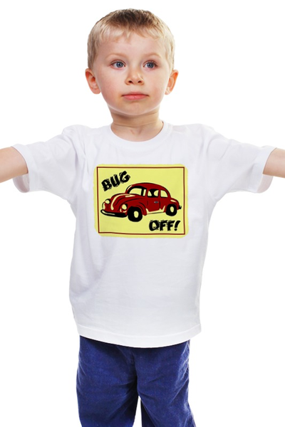 Заказать детскую футболку в Москве. Детская футболка классическая унисекс Bug Off от Leichenwagen - готовые дизайны и нанесение принтов.