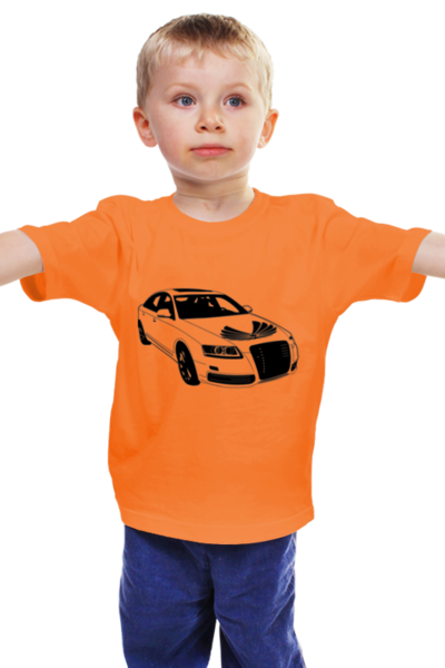 Заказать детскую футболку в Москве. Детская футболка классическая унисекс МАШИНА АУДИ НА ФУТБОЛКЕ от vaynaher - готовые дизайны и нанесение принтов.
