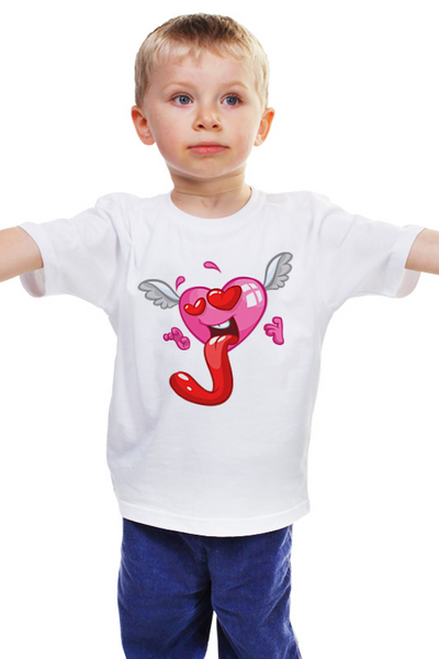 Заказать детскую футболку в Москве. Детская футболка классическая унисекс Сердце от Ирина - готовые дизайны и нанесение принтов.