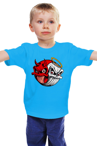 Заказать детскую футболку в Москве. Детская футболка классическая унисекс Angel & Devil от Leichenwagen - готовые дизайны и нанесение принтов.