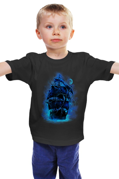 Заказать детскую футболку в Москве. Детская футболка классическая унисекс Пиратский корабль от printik - готовые дизайны и нанесение принтов.