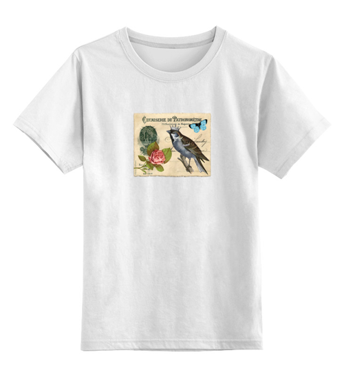 Заказать детскую футболку в Москве. Детская футболка классическая унисекс Воробей от lissa - готовые дизайны и нанесение принтов.