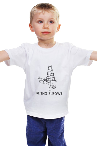 Заказать детскую футболку в Москве. Детская футболка классическая унисекс Кусая локти от YellowCloverShop - готовые дизайны и нанесение принтов.