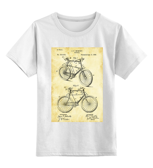 Заказать детскую футболку в Москве. Детская футболка классическая унисекс ВЕЛОСИПЕД от CoolDesign - готовые дизайны и нанесение принтов.