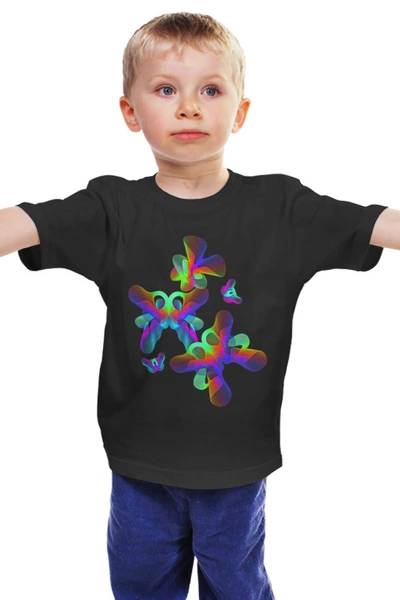 Заказать детскую футболку в Москве. Детская футболка классическая унисекс Butterflies от CoolColor  - готовые дизайны и нанесение принтов.