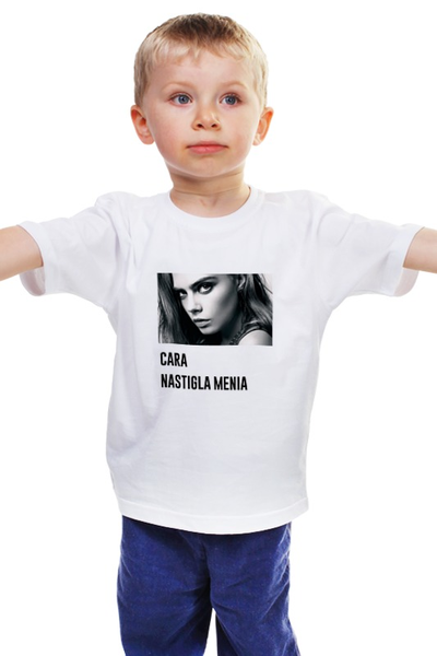 Заказать детскую футболку в Москве. Детская футболка классическая унисекс Кара Делевинь  от cherdantcev - готовые дизайны и нанесение принтов.