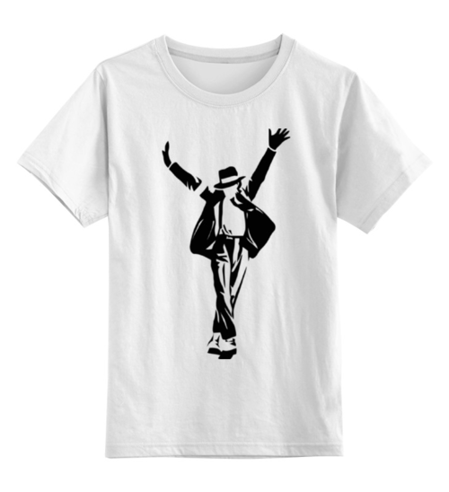 Заказать детскую футболку в Москве. Детская футболка классическая унисекс Майкл Джексон (Michael Jackson) от originals - готовые дизайны и нанесение принтов.