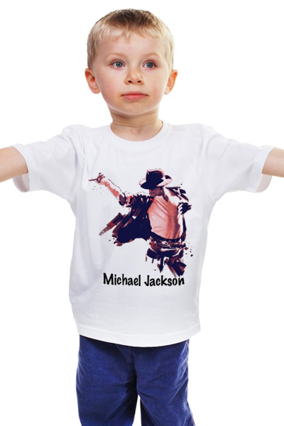 Заказать детскую футболку в Москве. Детская футболка классическая унисекс Michael Jackson от carolina - готовые дизайны и нанесение принтов.