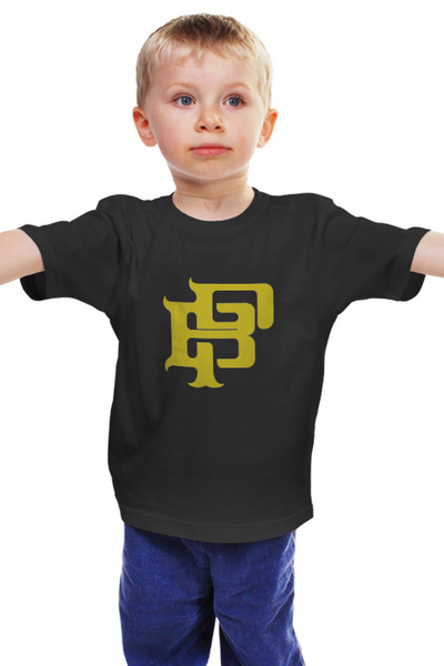 Заказать детскую футболку в Москве. Детская футболка классическая унисекс Буквы BP от Иван  - готовые дизайны и нанесение принтов.