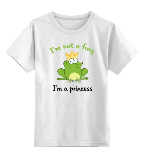 Заказать детскую футболку в Москве. Детская футболка классическая унисекс Лягушка от Top Merch - готовые дизайны и нанесение принтов.