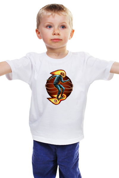 Заказать детскую футболку в Москве. Детская футболка классическая унисекс Скелетон  от ПРИНТЫ ПЕЧАТЬ  - готовые дизайны и нанесение принтов.