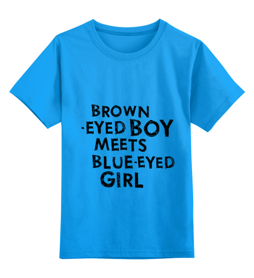 Заказать детскую футболку в Москве. Детская футболка классическая унисекс brown-eyed boy от barddak - готовые дизайны и нанесение принтов.
