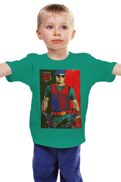 Заказать детскую футболку в Москве. Детская футболка классическая унисекс Expendables III Stallone colors от KinoArt - готовые дизайны и нанесение принтов.