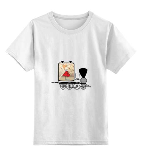 Заказать детскую футболку в Москве. Детская футболка классическая унисекс Классная девчонка в поезде от PolinaPo - готовые дизайны и нанесение принтов.