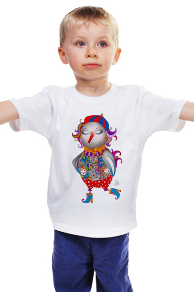 Заказать детскую футболку в Москве. Детская футболка классическая унисекс Весенняя птица от Blaga - готовые дизайны и нанесение принтов.