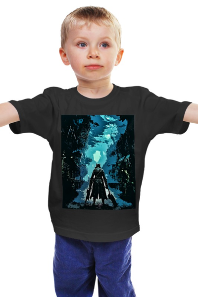Заказать детскую футболку в Москве. Детская футболка классическая унисекс Bloodborne от scoopysmith - готовые дизайны и нанесение принтов.