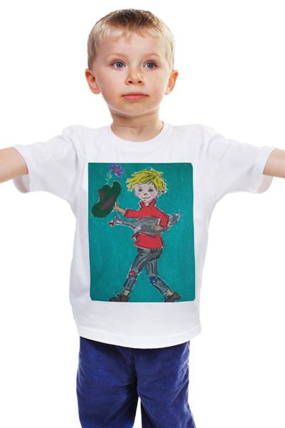 Заказать детскую футболку в Москве. Детская футболка классическая унисекс Паренек от mrs-snit@yandex.ru - готовые дизайны и нанесение принтов.