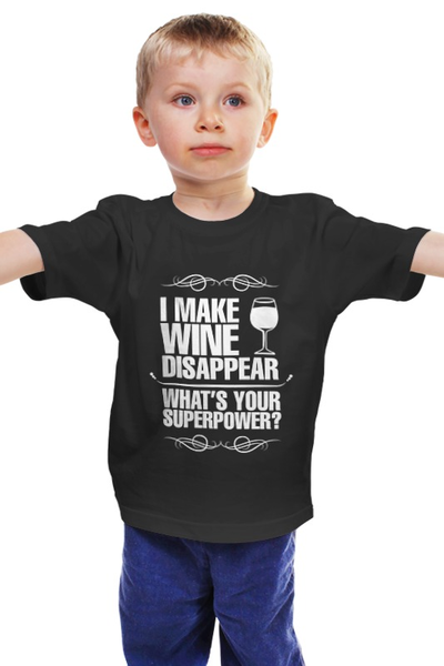 Заказать детскую футболку в Москве. Детская футболка классическая унисекс Wine lover's must-have от olgapi - готовые дизайны и нанесение принтов.
