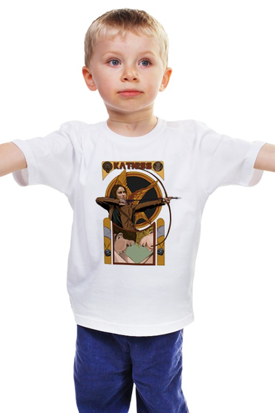 Заказать детскую футболку в Москве. Детская футболка классическая унисекс голодные игры (THE HUNGER GAMES) от cherdantcev - готовые дизайны и нанесение принтов.